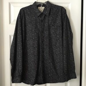 Chico's Black and Gray Patterned Shirt